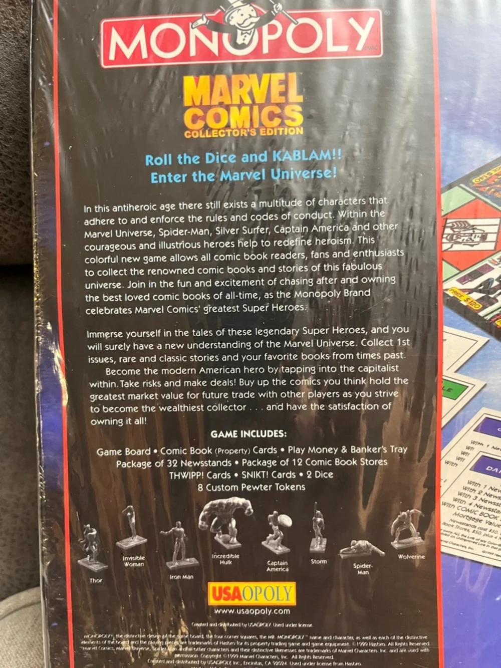 Marvel Comics Collector's Edition Monopoly Board Game 1999 NWT - Picture 7 of 13